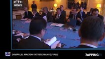 Manuel Valls hilare après une blague d’Emmanuel Macron lors d’une réunion (Vidéo)