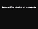 [PDF Download] Commercial Real Estate Analysis & Investments  PDF Download