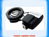 Flash Anular LED Macro para Canon - LED Ring Flash para Canon EOS 1000D 1100D 600D 550D 500D