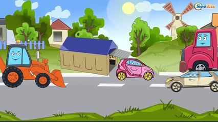 ✔ Мультики про машинки Все Серии Подряд - Грузовичок помогает строить гараж - Cartoons for kids ✔