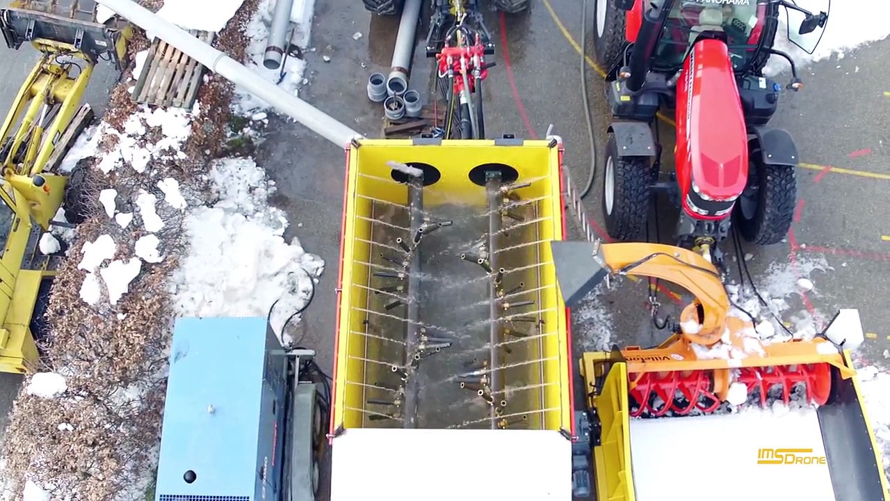 Testing the new Ecodeneige snow melter in northern Alpes
