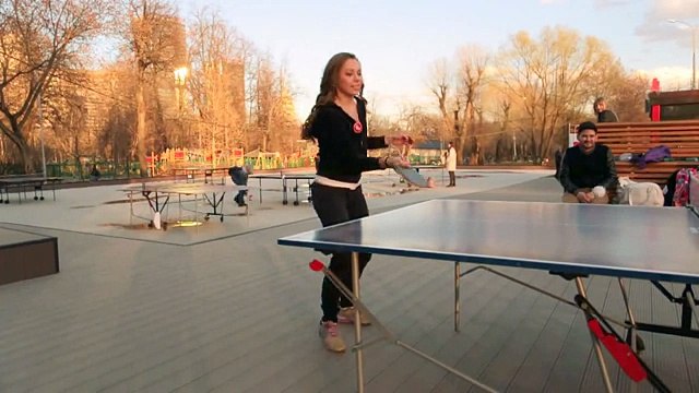 Настольный теннис. Топ-спин. Как делать топ-спин. Наталья Шохова