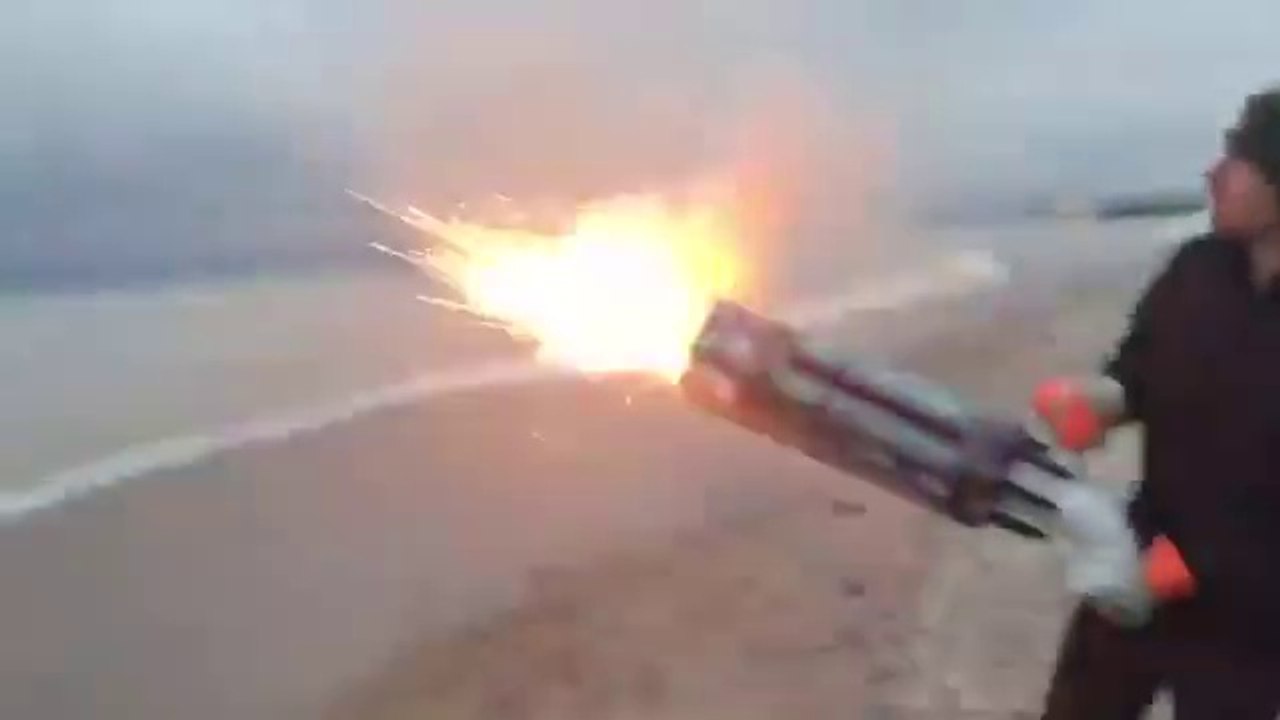 Beautiful Candle Firing at edge of SEA