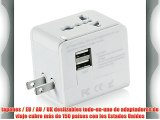 cargador usb - FosPower FUSE All-In-One Adaptador Internacional (US UK EU AU)   [Puerto Dos