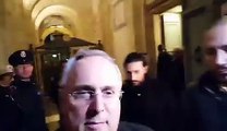 Barriere all'Olimpico: Lotito al termine della riunione