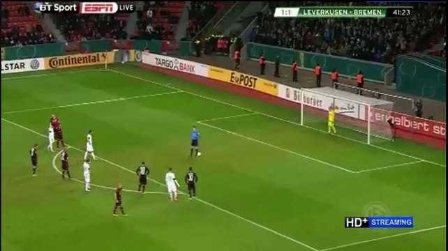 Claudio Pizarro Penalty Goal - 1-2 Bayer Leverkusen vs Werder Bremen 09.02.2016 HD