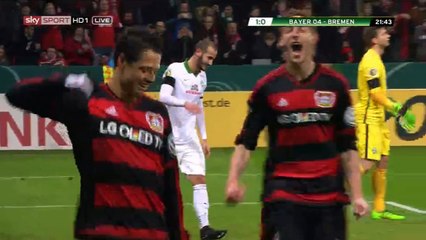 Chicharito  Goal  - Bayer Leverkusen 1 - 0	Werder Bremen - 09-02-2016