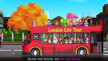 Wheels On The Bus Go Round And Round Song - London City - Popular Nursery Rhymes by ChuChu TV