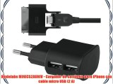 Modelabs MINICS2AUNIV - Cargador de corriente para iPhone con cable micro USB (2 A)