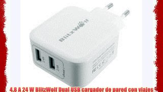 48 A 24 W BlitzWolf Dual USB cargador de pared con viajes Power3S Tech para iPhone iPad de