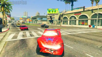 Disney cars Pixar Spiderman Nursery Rhymes & Lightning McQueen Colors (Children Songs with