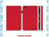 DONZO Wallet Cinema bolso de la tableta para Samsung Galaxy Tab Pro 8.4 T320 T325 rojo