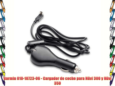 Garmin 010-10723-06 - Cargador de coche para Nüvi 300 y Nüvi 350