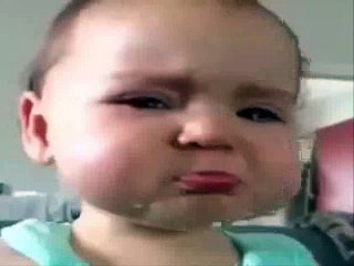 funny cute kid trying to cry