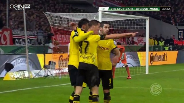 Pierre-Emerick Aubameyang GOAL - VfB Stuttgart 1 - 2 Dortmund - 09/02/2016 HD - DFB Pokal
