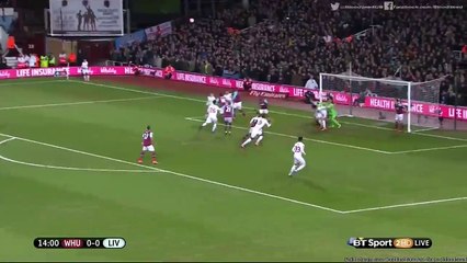 Christian Benteke Super Chance - West Ham v. Liverpool 09.02.2016 HD FA Cup