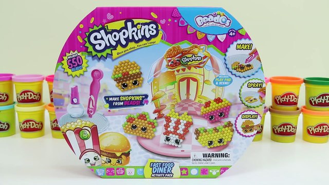 Shopkins Beados Fast Food Diner Aktivitet, Pakke | Enkel DIY Lage Din Egen Shopkins Beados!