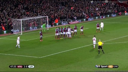 Philippe Coutinho 1_1 Free-Kick _ West Ham v. Liverpool 09.02.2016 HD