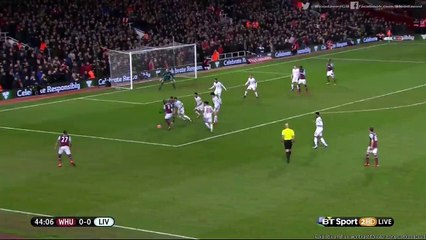 1-0 Michail Antonio - West Ham 2-1 Liverpool 09.02.2016 HD