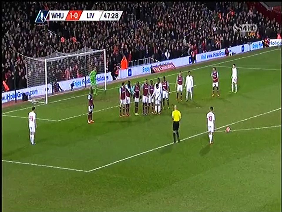 Philippe Coutinho Goal -  West Ham 1-1 Liverpool 09.02.2016