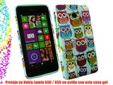 Emartbuy® Nokia Lumia 630 / Lumia 635 TPU Gel Funda Carcasa Case Cover Búhos