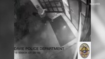 Camera catches Florida man throwing brick through Comcast store window