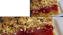 Rhubarb Strawberry Bar (Cookie) Recipe 4K