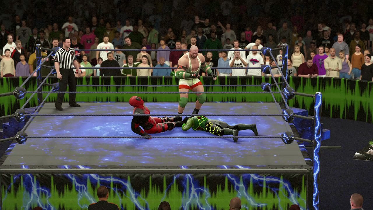 WWE 2K16 ryback v reptile v deadpool