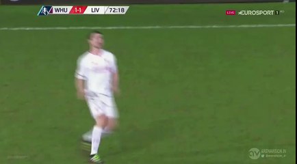 Cheikhou Kouyate fall down and  Fainted - 1-1  West Ham United vs Liverpool 09.02.2016 HD