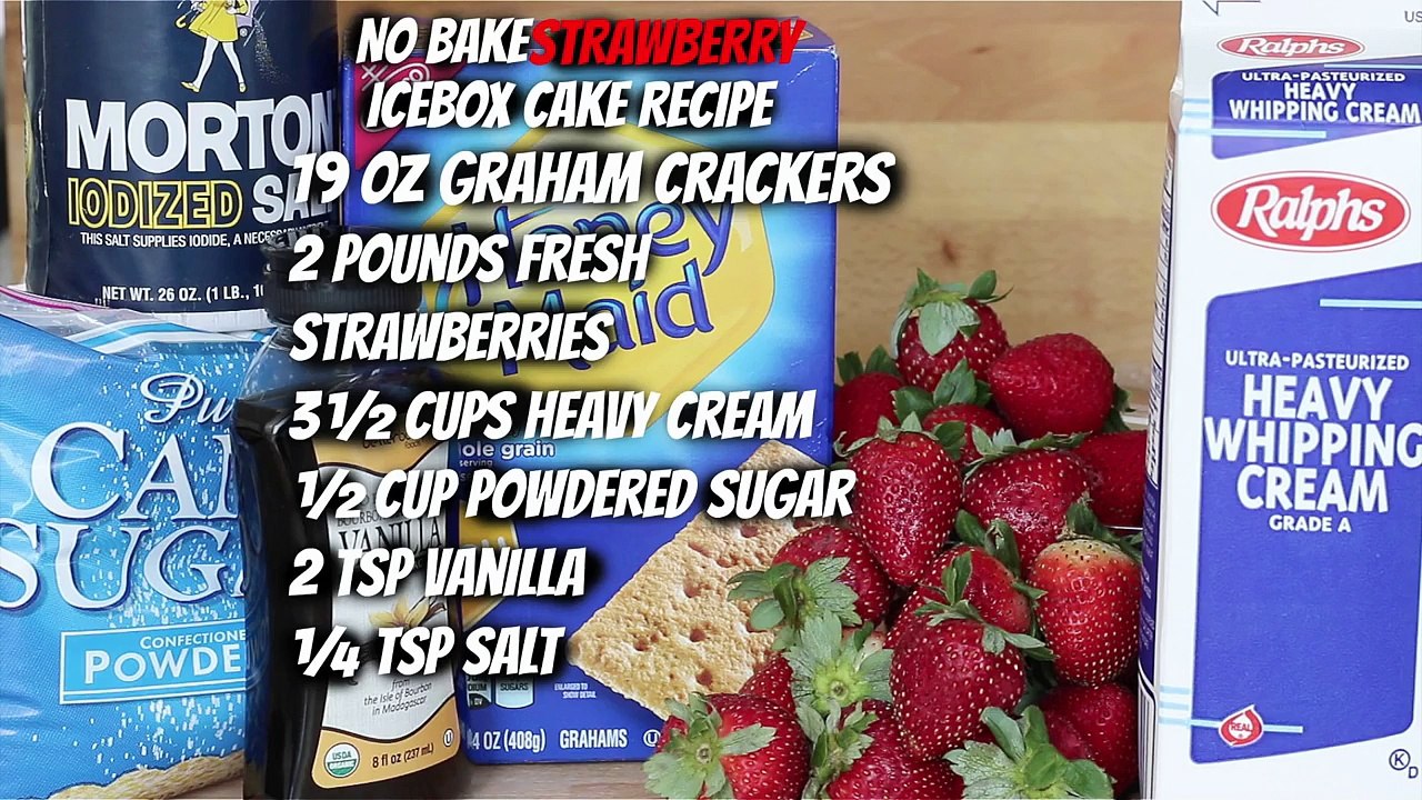No Bake Strawberry Ice Box Cake