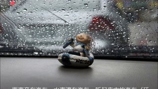 雨聲音在汽車，水聲滴在汽車，聽起來內的汽車（環境聲音的睡眠，放鬆，平靜）