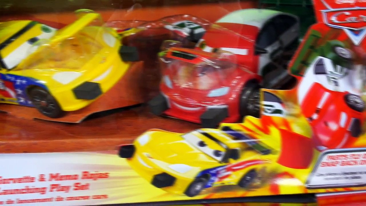 Cars 2 Launching Play Set Lightning McQueen Crashes On Impact Lewis Hamilton Memo Rojas