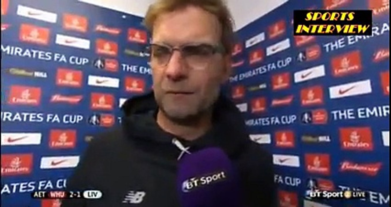 West Ham 2-1 Liverpool - Jurgen Klopp Post Match Interview - FA Cup 2016