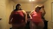 A fat Womens dancing