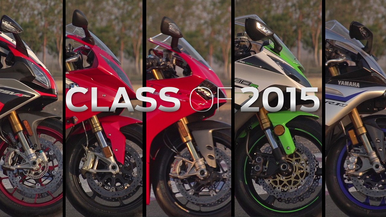 Superbikes 2015! Aprilia RSV4 vs BMW S1000RR vs Ducati 1299 Panigale vs Kawasaki ZX-10 vs Yamaha R1M | ON TWO WHEELS