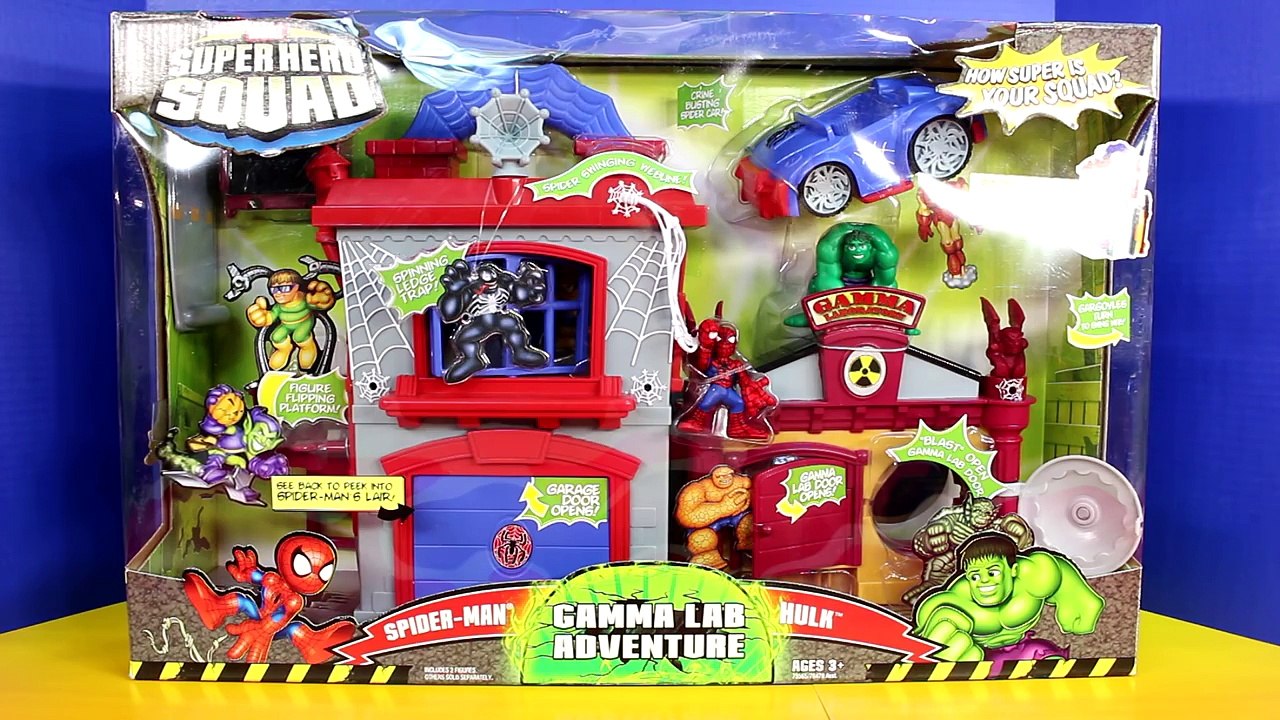 Marvel Superhero Squad Gamma Lab Adventure Spider-man Hulk Imaginext Joker Two Face Bane
