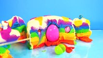 Surprise Barbie Littlest Pet Shop Minnie Mouse Mermaid Ariel Play Doh Kinder Eggs Rainbow Cake