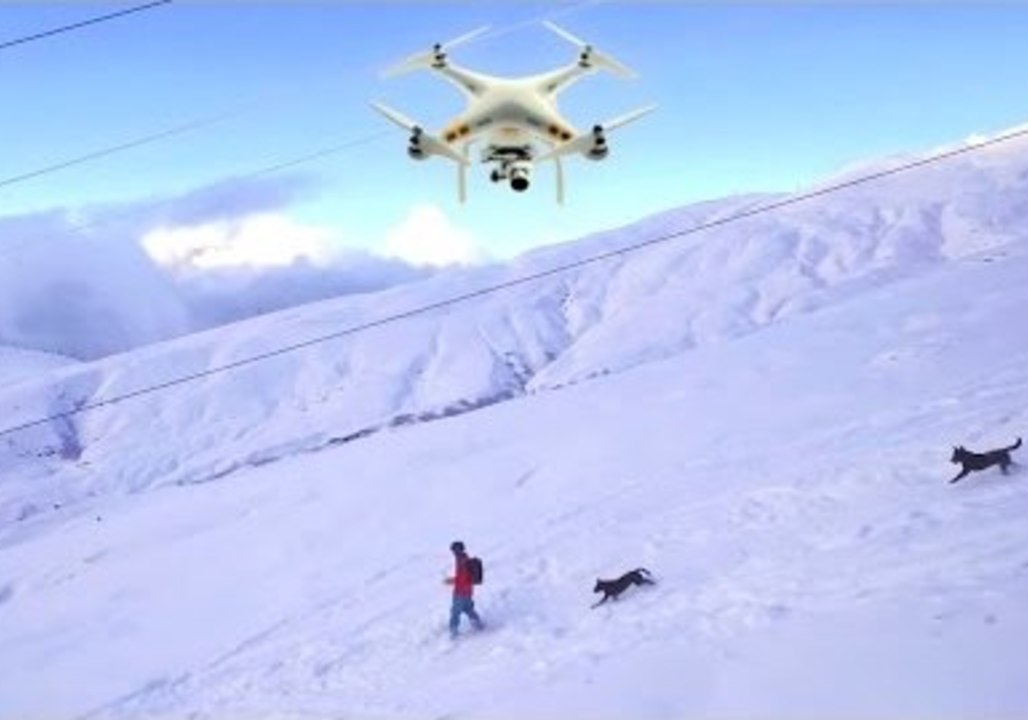 Stunning Drone Footage Captures Snowboarder's A...