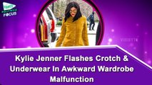 Kylie Jenner Flashes Crotch & Underwear In Awkward Wardrobe Malfunction