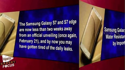 Samsung Galaxy S7 & S7 Edge Water Resistance Confirmed by Import Listings