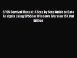 (PDF Download) SPSS Survival Manual: A Step by Step Guide to Data Analysis Using SPSS for Windows