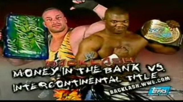 Rob Van Dam vs Shelton Benjamin Winner Take All Match WWE Intercontinental Championship and Money in the Bank contract Backlash 2006