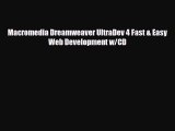 [PDF Download] Macromedia Dreamweaver UltraDev 4 Fast & Easy Web Development w/CD [PDF] Online
