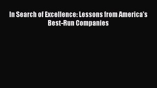 PDF Download In Search of Excellence: Lessons from America's Best-Run Companies Download Online