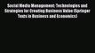 (PDF Download) Social Media Management: Technologies and Strategies for Creating Business Value