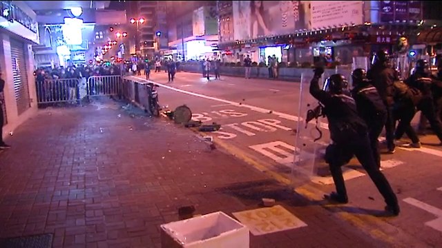 Disturbios callejeros en Hong Kong