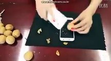Galaxy s6 used in nut cracker