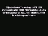 (PDF Download) Object-Oriented Technology. ECOOP 2007 Workshop Reader: ECOOP 2007 Workshops