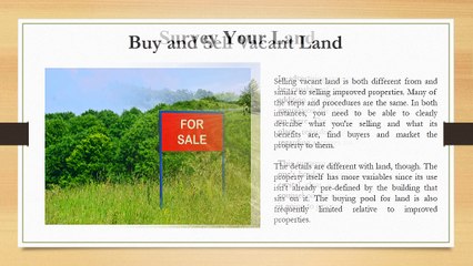 Buy and Sell Vacant Land