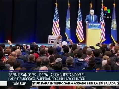 EE.UU.: Sanders y Trump al frente en encuestas de New Hampshire